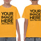 Children Custom Teez - T-Shirt customisable on front side and back side with your image - yellow colour shirt
