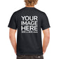 Men's Custom T-Shirts - Shirts are customisable on back side with your own design or image - black colour teez