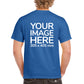 Men's Custom T-Shirts - Shirts are customisable on back side with your own design or image - light blue colour teez
