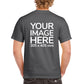 Men's Custom T-Shirts - Shirts are customisable on back side with your own design or image - olive colour teez