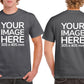 Men's Custom Tees - T-Shirts are customisable on front and back side with your own design or image - olive colour teez