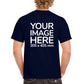 Men's Custom T-Shirts - Shirts are customisable on back side with your own design or image - navy blue colour teez