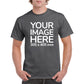 Men's Custom T-Shirts - Shirts are customisable on front side with your own design or image - olive colour teez