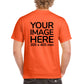 Men's Custom T-Shirts - Shirts are customisable on back side with your own design or image - orange colour teez