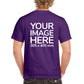 Men's Custom T-Shirts - Shirts are customisable on back side with your own design or image - purple colour teez