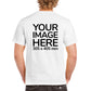 Men's Custom T-Shirts - Shirts are customisable on back side with your own design or image - white colour teez