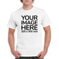 Men's Custom T-Shirts - Shirts are customisable on front side with your own design or image - white colour teez
