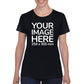 Women Custom T-Shirts - Shirts are customisable on front side with your own design or image - black colour teez