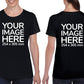 Women Custom Shirts - T-Shirt customisable on front side and back side with your own design or image - black colour shirt
