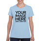 Women Custom T-Shirts - Shirts are customisable on front side with your own design or image - light blue colour teez