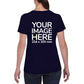 Women Custom T-Shirts - Shirts are customisable on back side with your own design or image - black colour teez