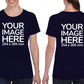 Women Custom Shirts - T-Shirt customisable on front side and back side with your own design or image - navy blue colour shirt
