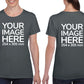 Women Custom Shirts - T-Shirt customisable on front side and back side with your own design or image - olive colour shirt