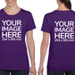 Women Custom Shirts - T-Shirt customisable on front side and back side with your own design or image - purple shirt