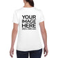 Women Custom T-Shirts - Shirts are customisable on back side with your own design or image - white colour teez