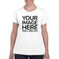 Women Custom T-Shirts - Shirts are customisable on front side with your own design or image - white colour teez