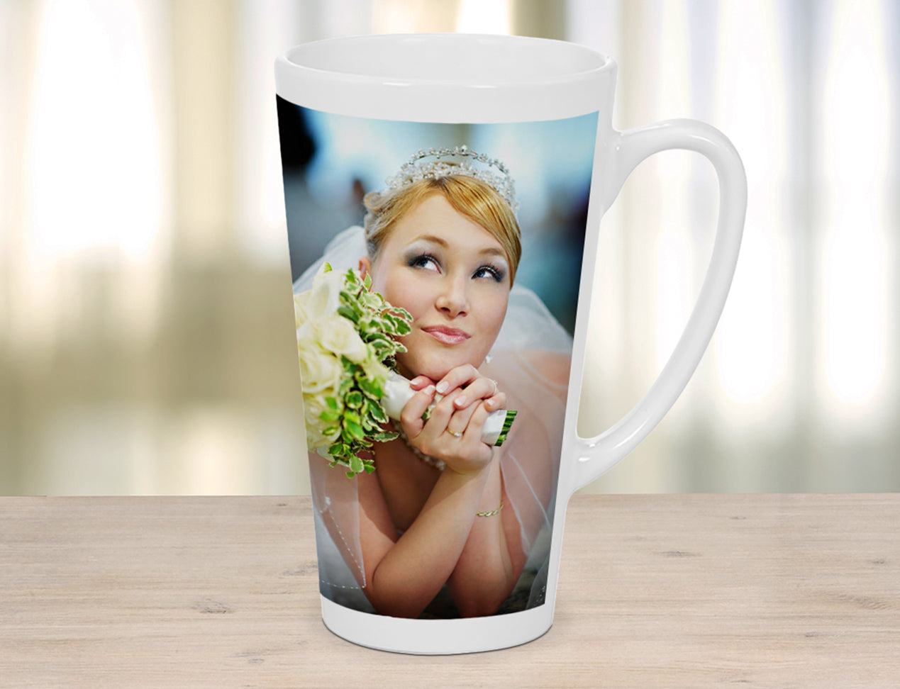 stylish personalised latte mug customised with photo